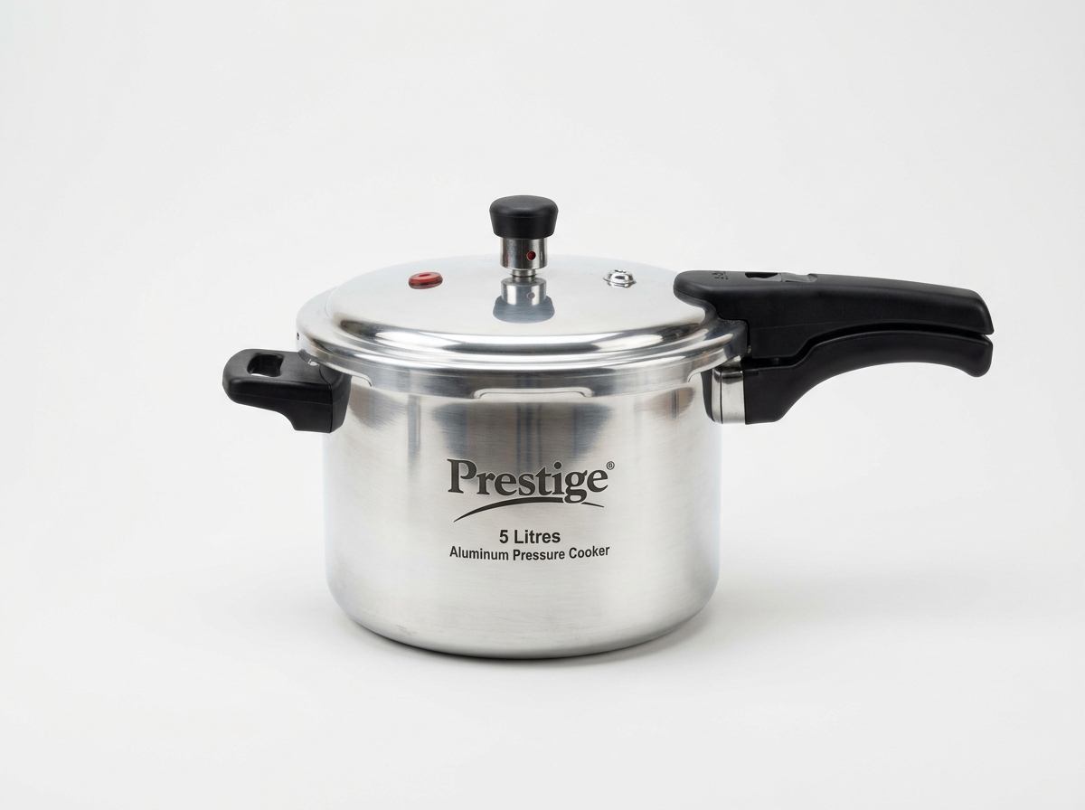 Prestige Popular Aluminum Pressure Cooker, 5L