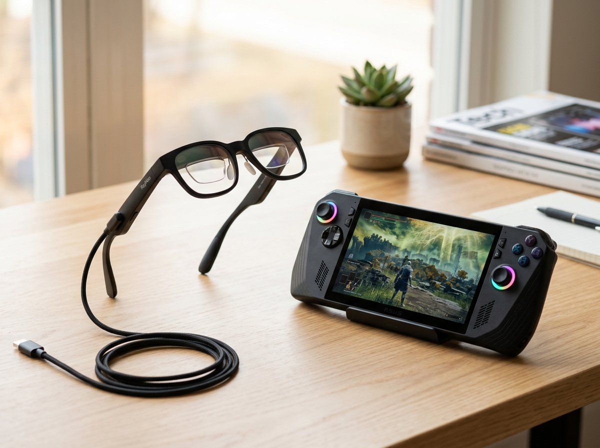 RayNeo Air 4 Pro AR/XR Smart Glasses (201-Inch 120Hz Micro-OLED Virtual Display)